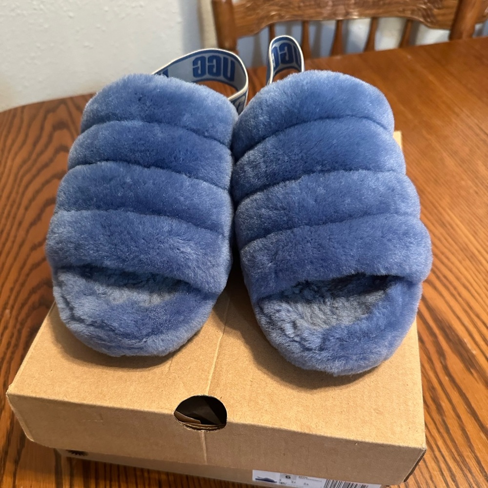 UGG Blue slip on sandals ￼